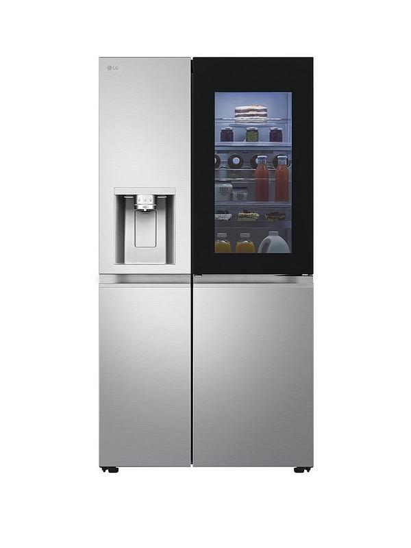 LG InstaView GSXE90BSAD 628L Smart Inverter American-Style Fridge Freezer - Brushed Steel